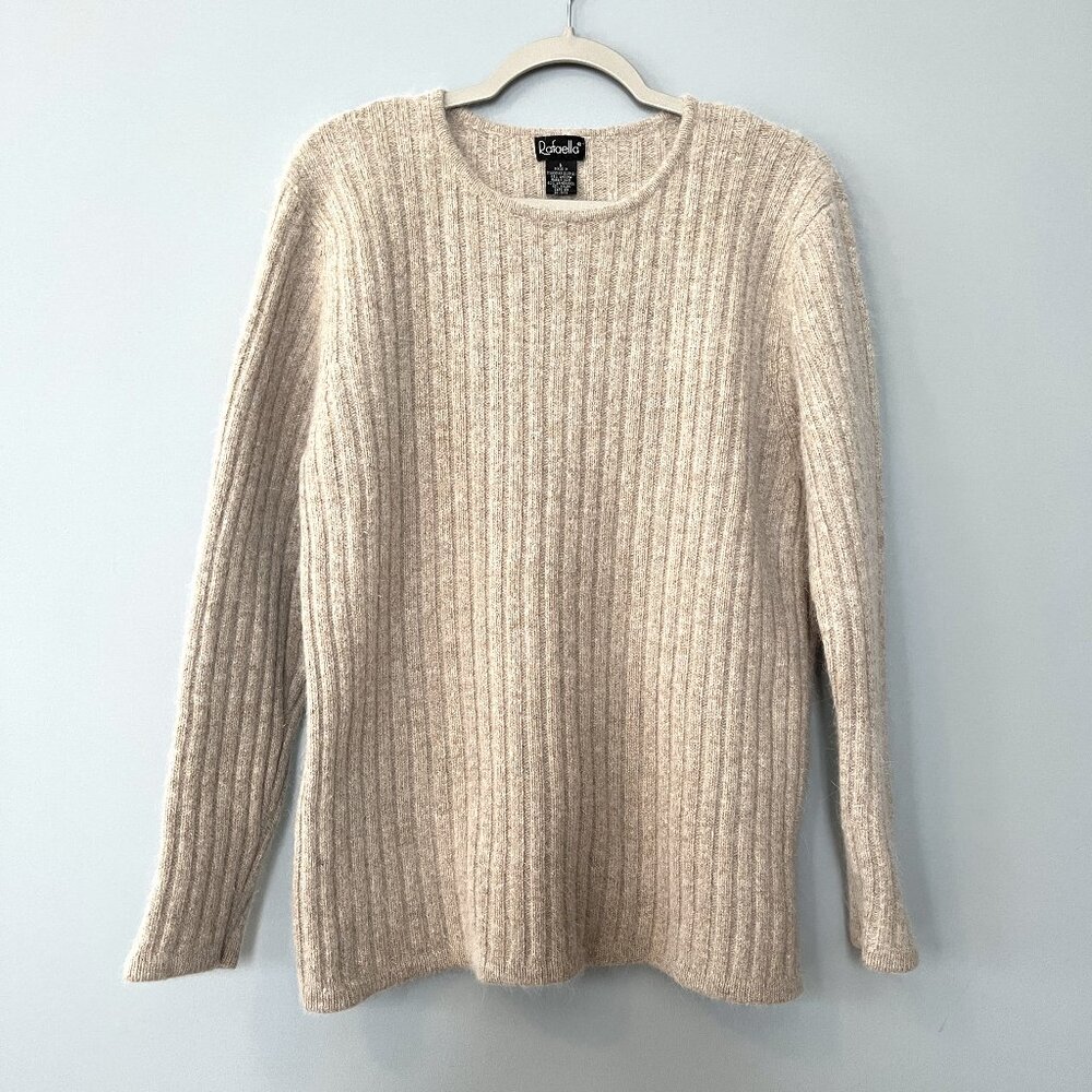 Rafaella Angora Wool Sweater (Tan) L